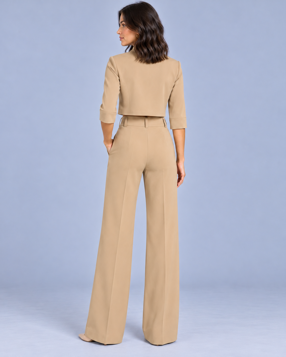 Women's Co-Ord Set with Wide Leg Trousers
