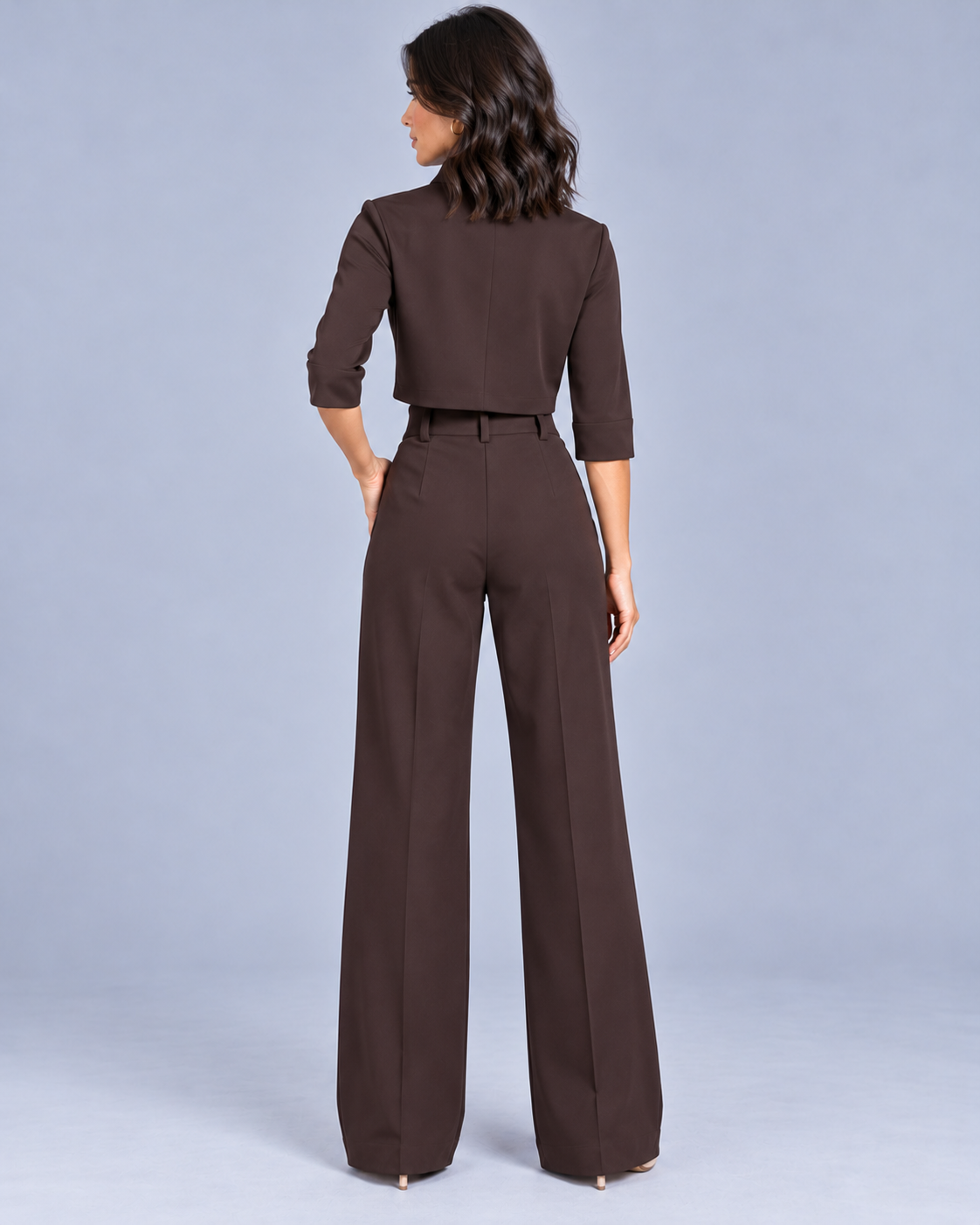 Women's Co-Ord Set with Wide Leg Trousers