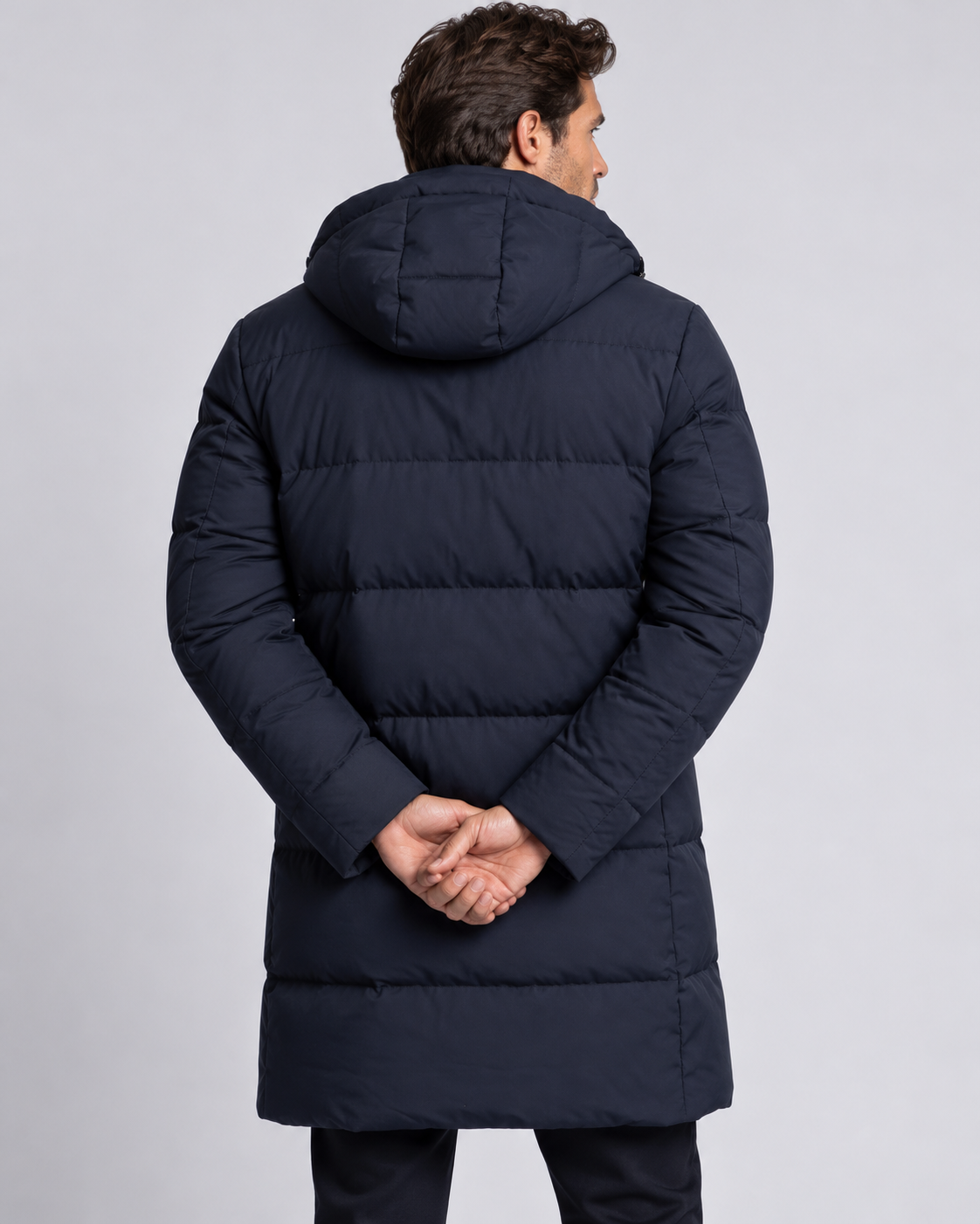 Men's Long Hooded Puffer Jacket