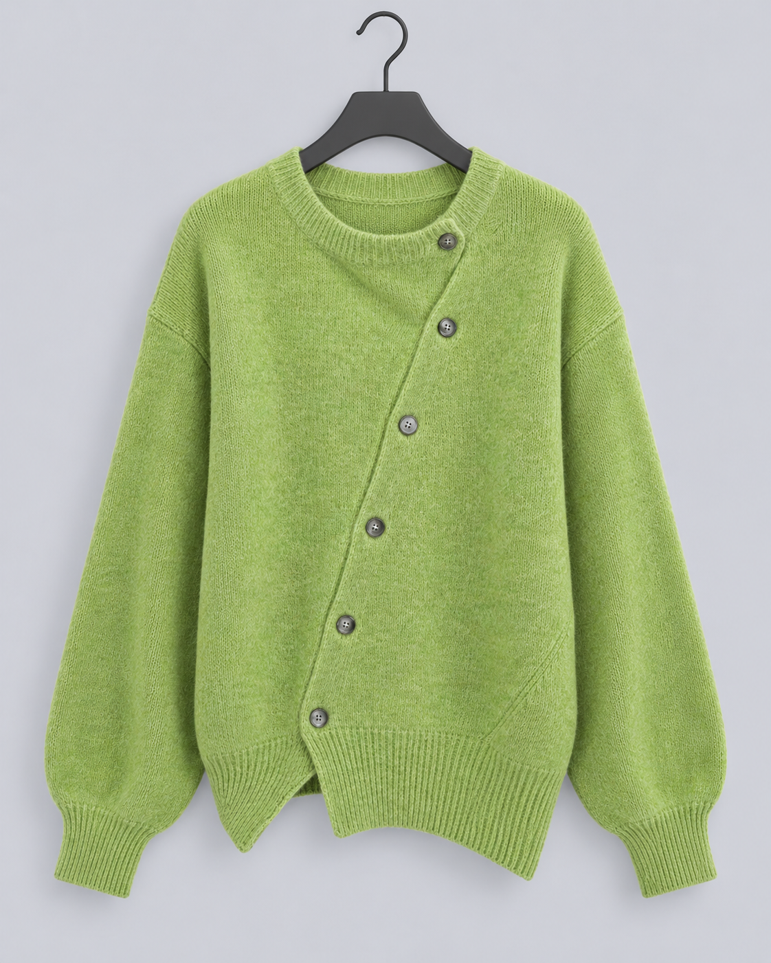 Women's 100% Cashmere Knitted Jumper | Front Button Pullover