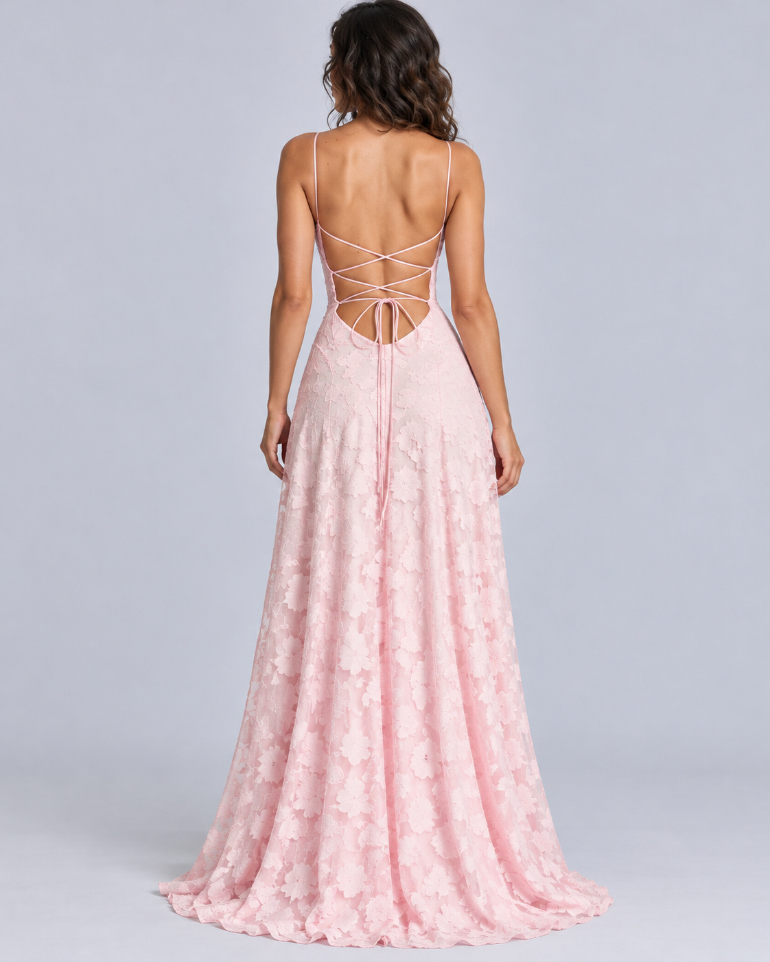 Women's Lace Maxi Dress with Structured Bodice