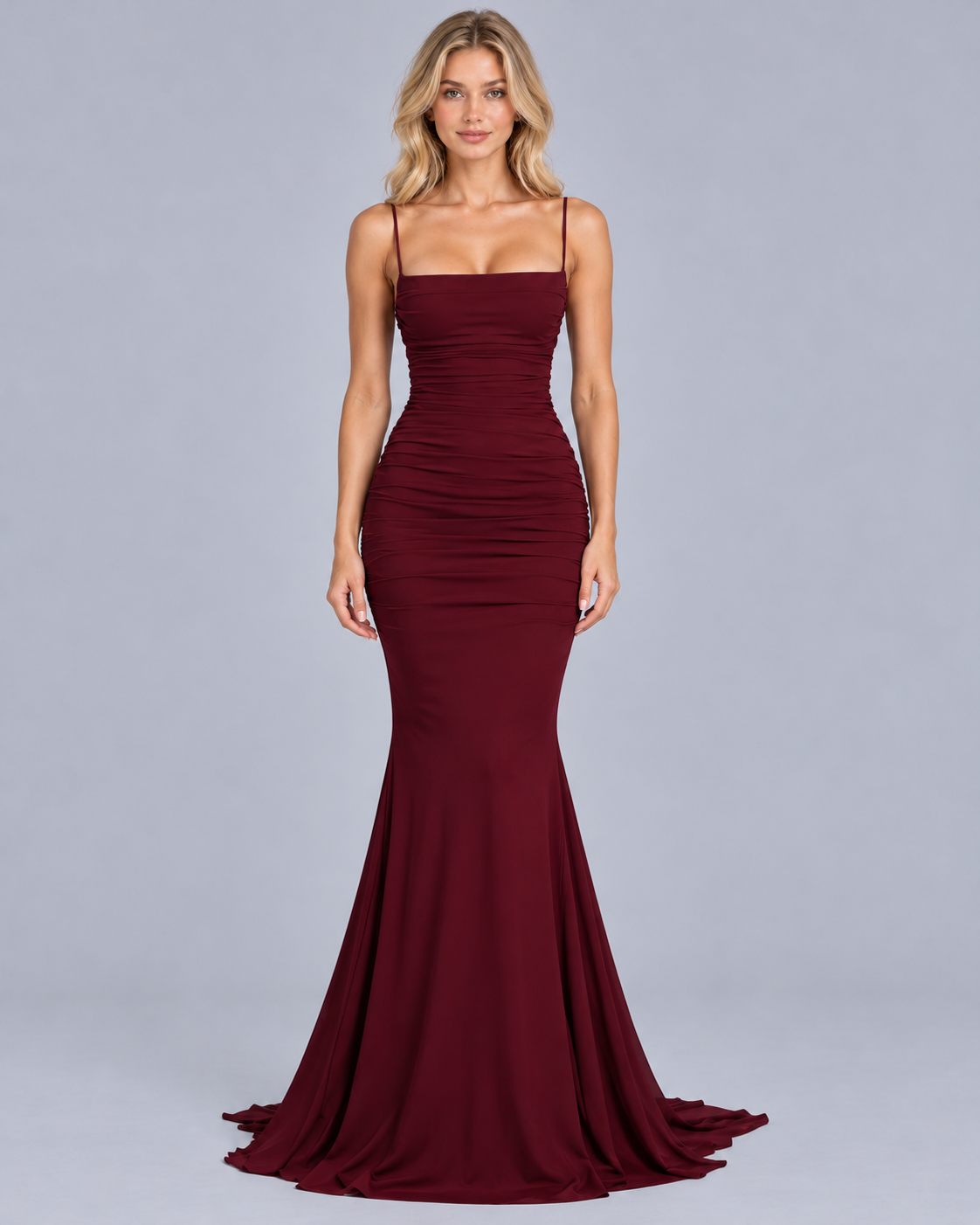 Women's Mermaid Maxi Dress with Spaghetti Straps