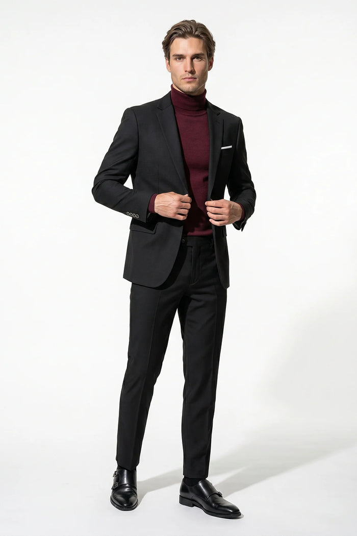 Men's Two Piece Suit – Single Breasted, Modern Tailored Fit