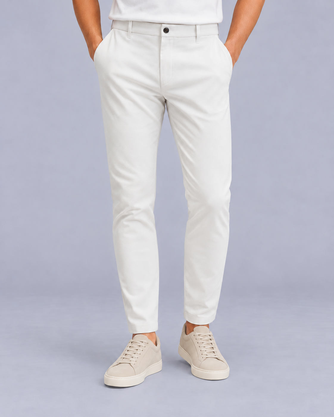 Men's Tailored Slim Leg Cropped Trousers