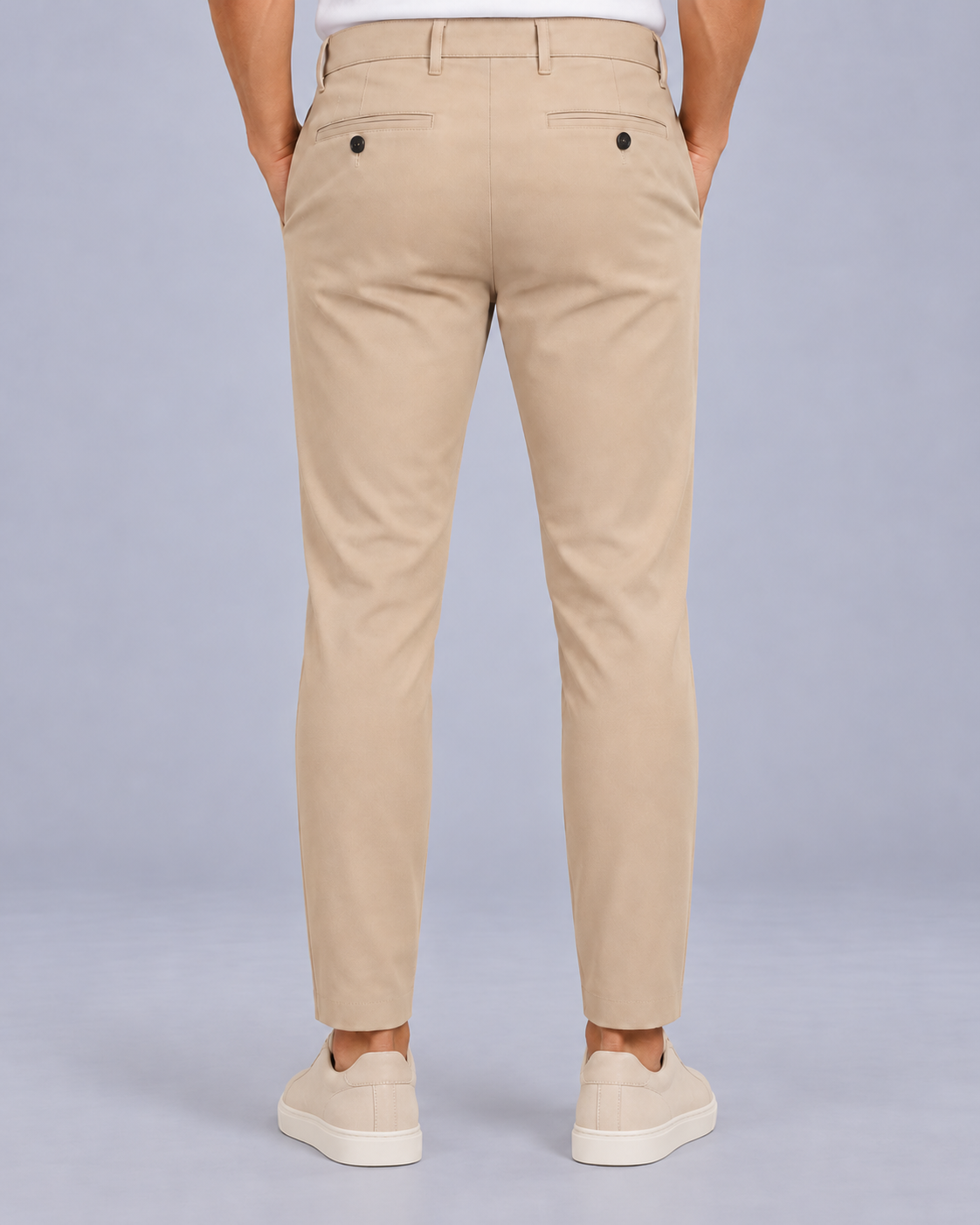Men's Tailored Slim Leg Cropped Trousers