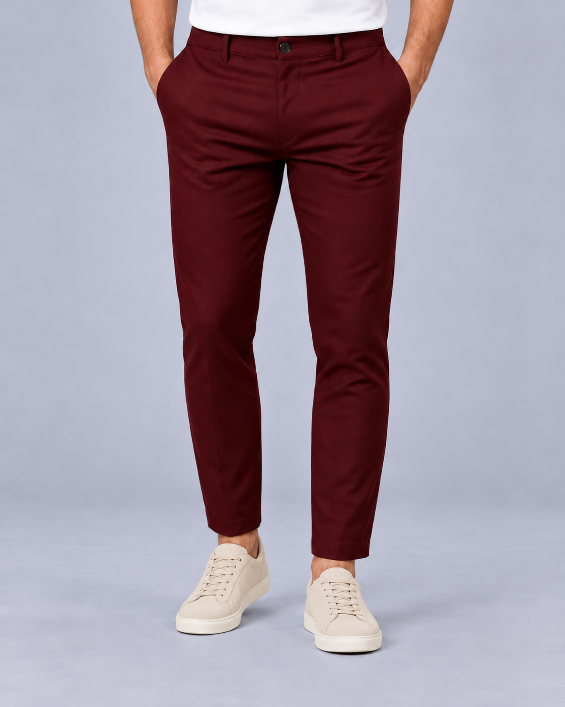 Men's Tailored Slim Leg Cropped Trousers