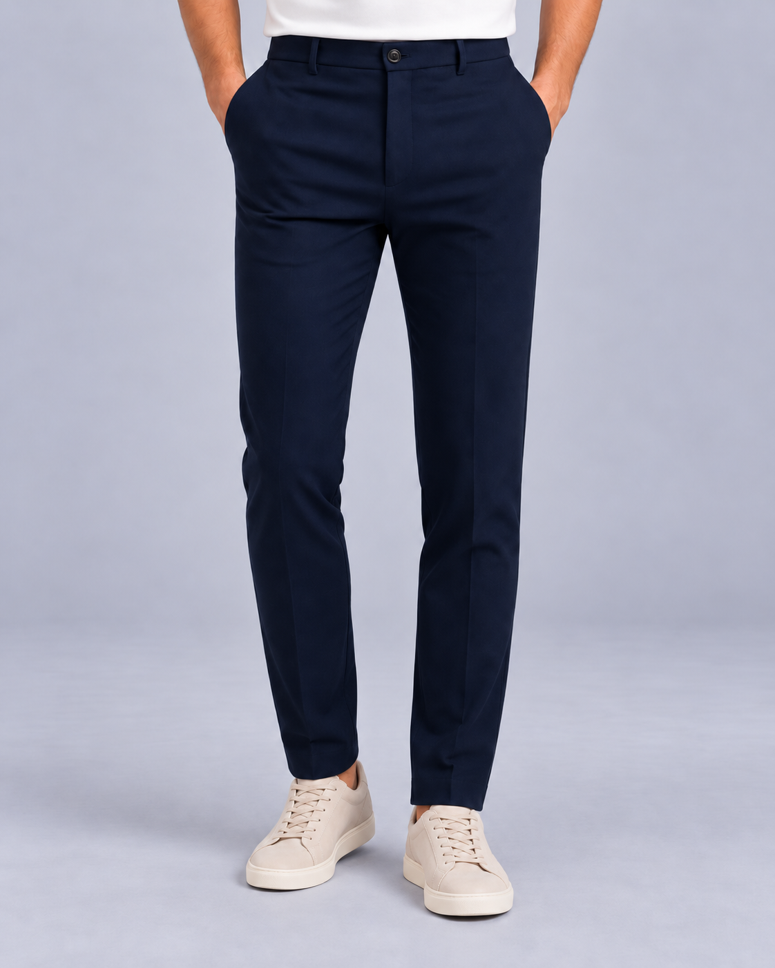 Men's Tailored Slim Leg Cropped Trousers