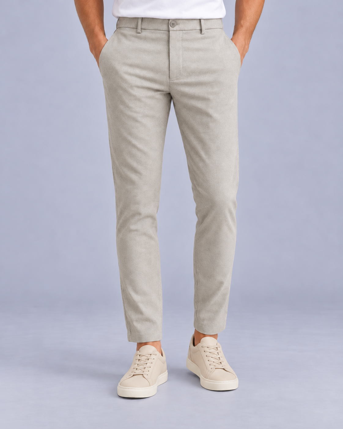 Men's Tailored Slim Leg Cropped Trousers