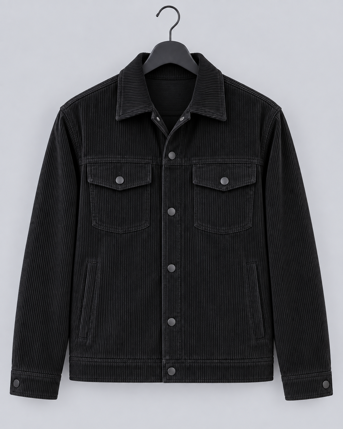Men's Corduroy Workwear Jacket | Button-Up Multi-Pocket Overshirt