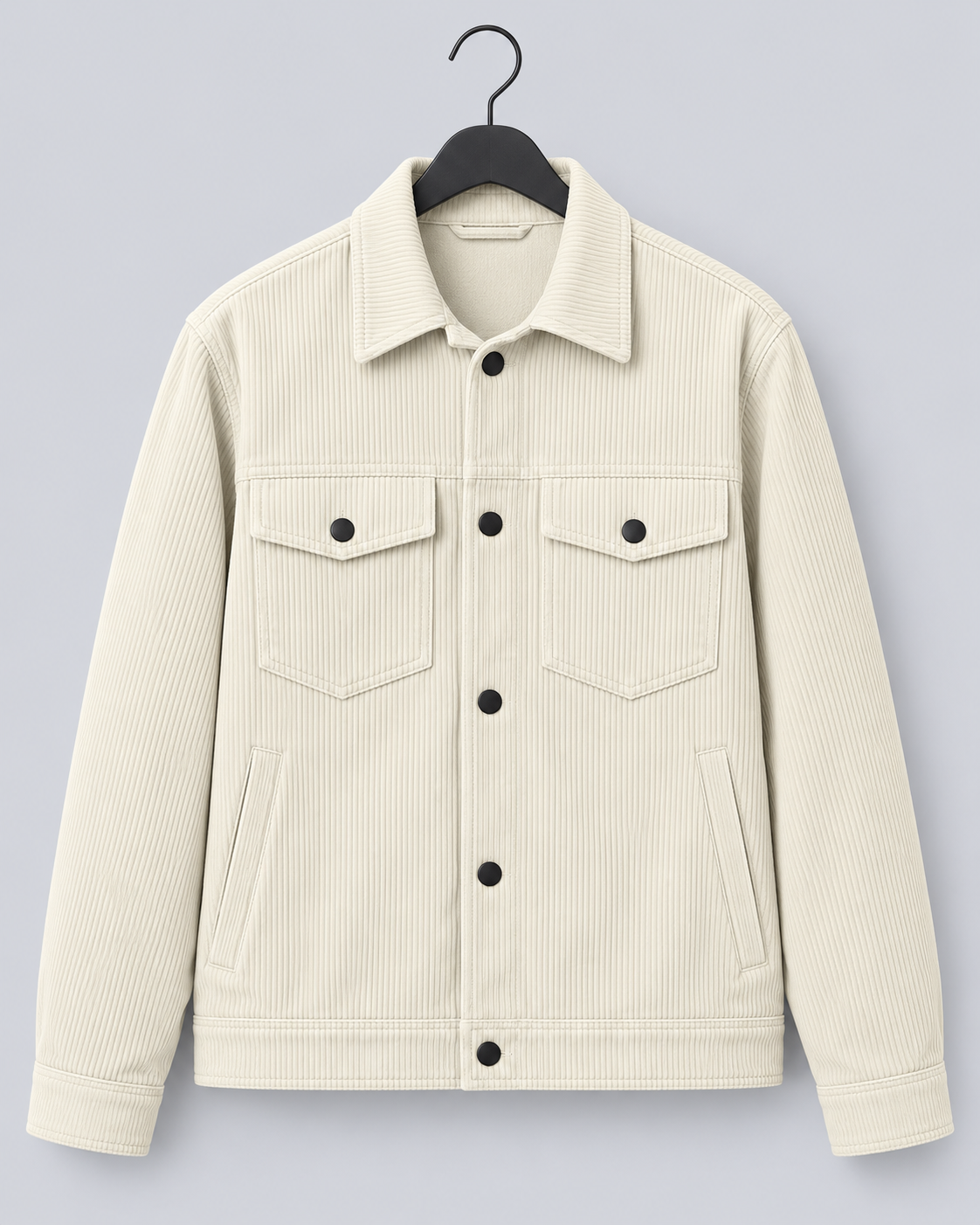 Men's Corduroy Workwear Jacket | Button-Up Multi-Pocket Overshirt