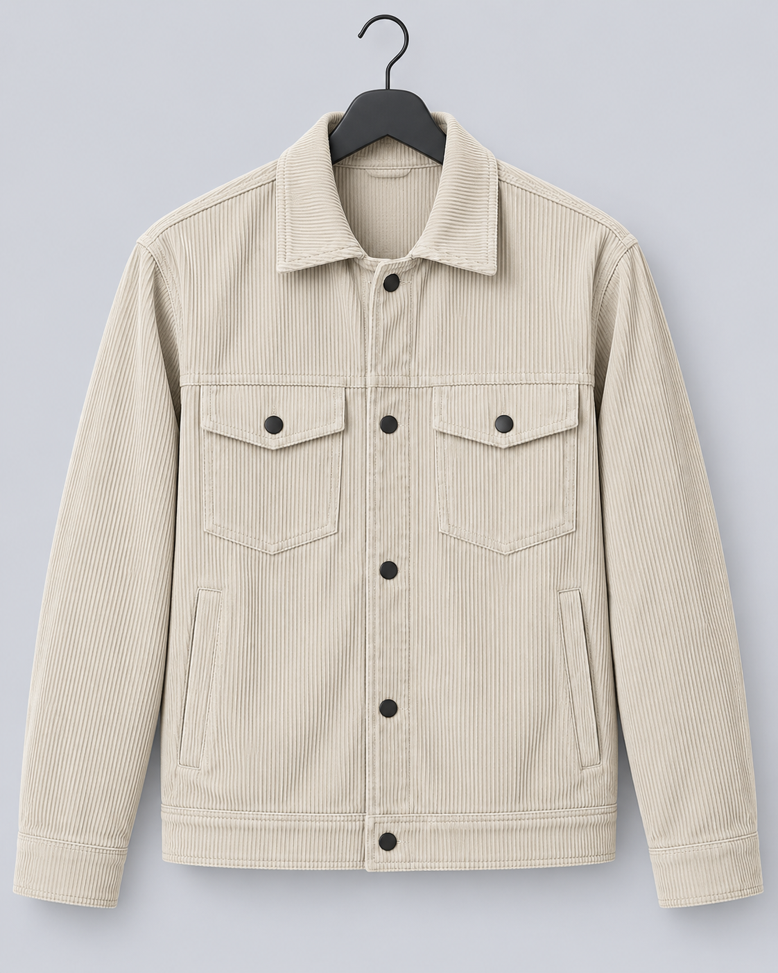 Men's Corduroy Workwear Jacket | Button-Up Multi-Pocket Overshirt