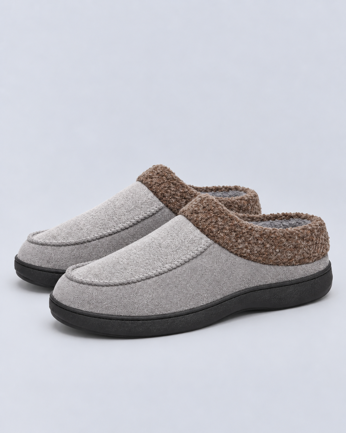 Men's Suede Fur-Lined Slippers | Moccasin House Shoes