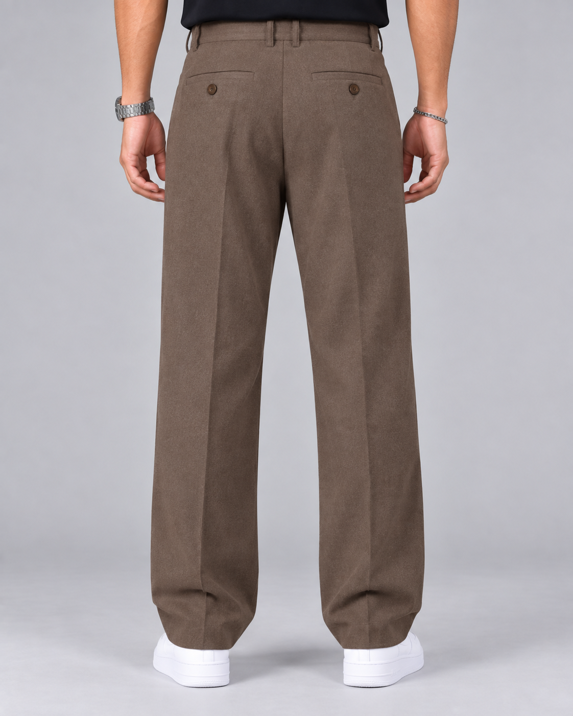 Men's Stretch Straight-Leg Trousers | Wrinkle-Resistant Smart Trousers