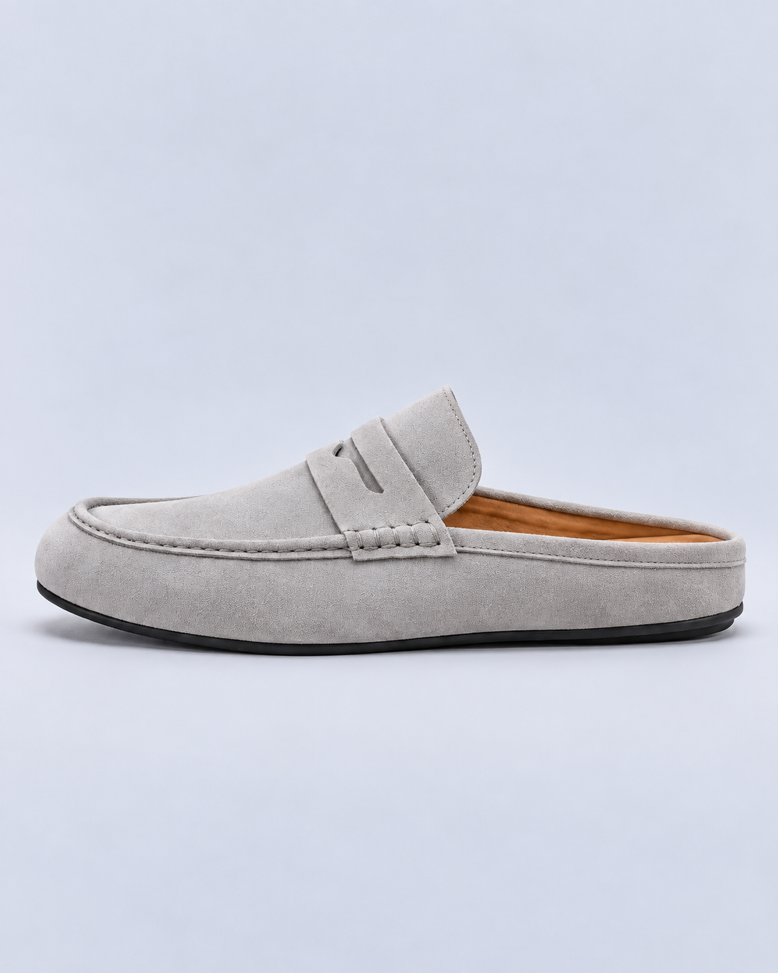 Men's Suede-Look Backless Loafers | Slip-On Mule Shoes