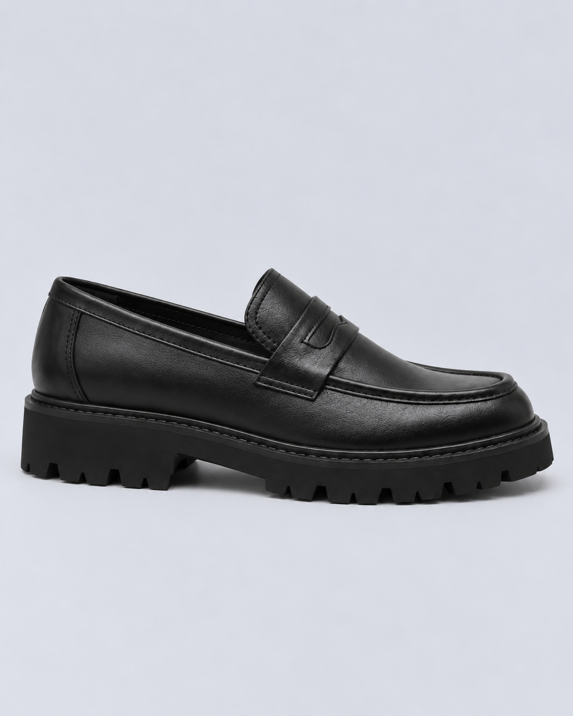 Men's Chunky Penny Loafers | Slip-On Lug Sole Shoes