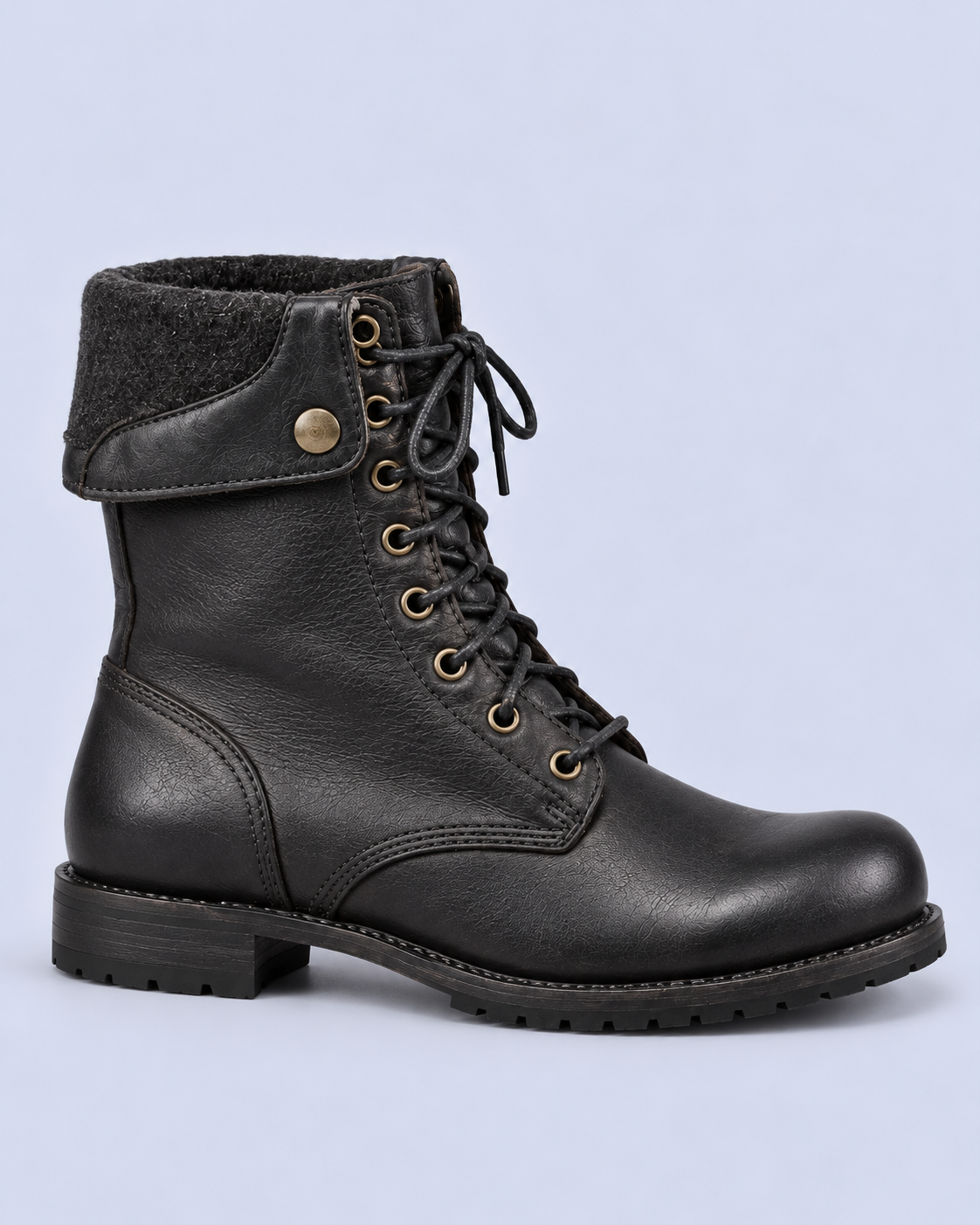 Women's Mid-Calf Lace-Up Combat Boots