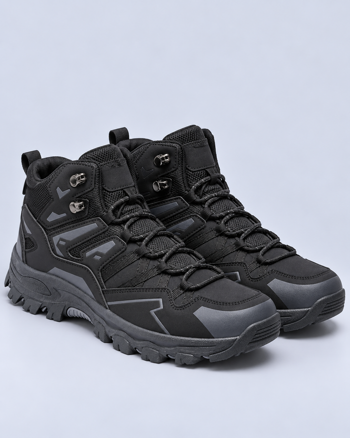 Men's Waterproof Hiking Boots – Non-Slip Lugged Sole, Mid-Cut Lace-Up Walking Boots