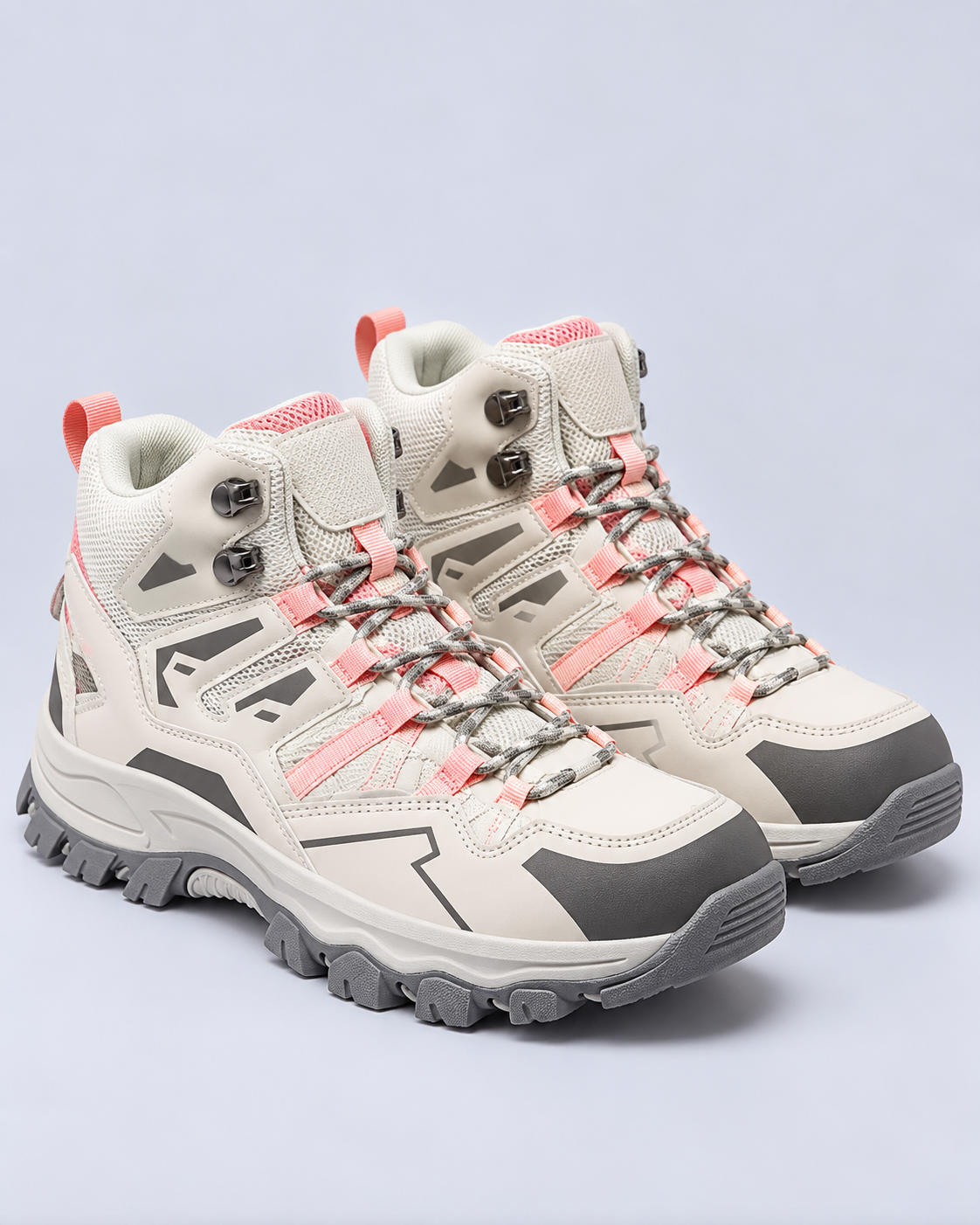 Men's Waterproof Hiking Boots – Non-Slip Lugged Sole, Mid-Cut Lace-Up Walking Boots