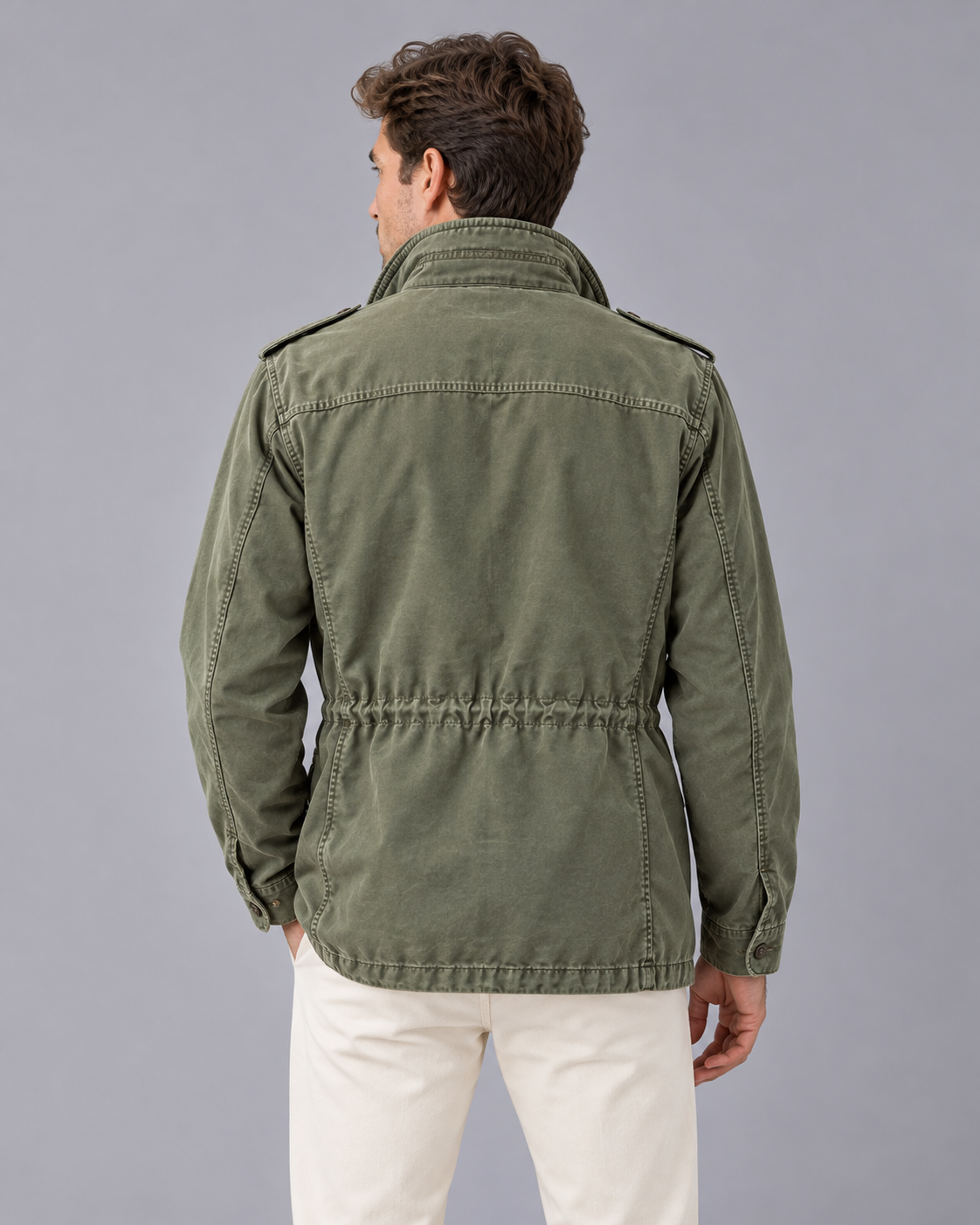 Men's Waterproof Polyester Rain Jacket | Durable Hooded Outdoor Storm Coat