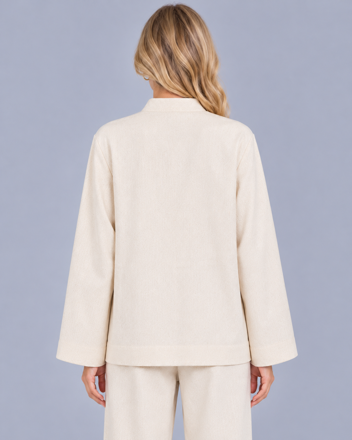 Women's Mandarin Collar Blazer – Relaxed Tailored Fit