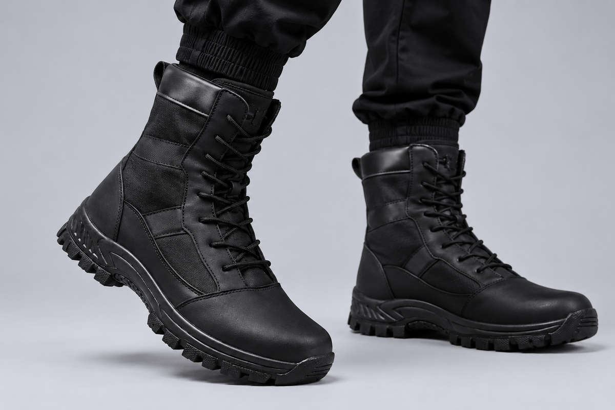 Men's High-Top Hiking Boots – Water-Resistant, Lace-Up