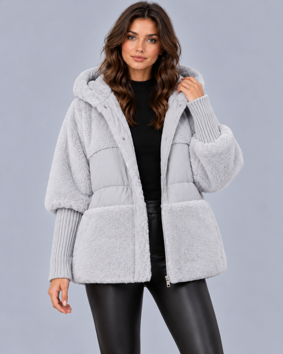 Women's Hooded Longline Coat – Soft Lined Winter Layer