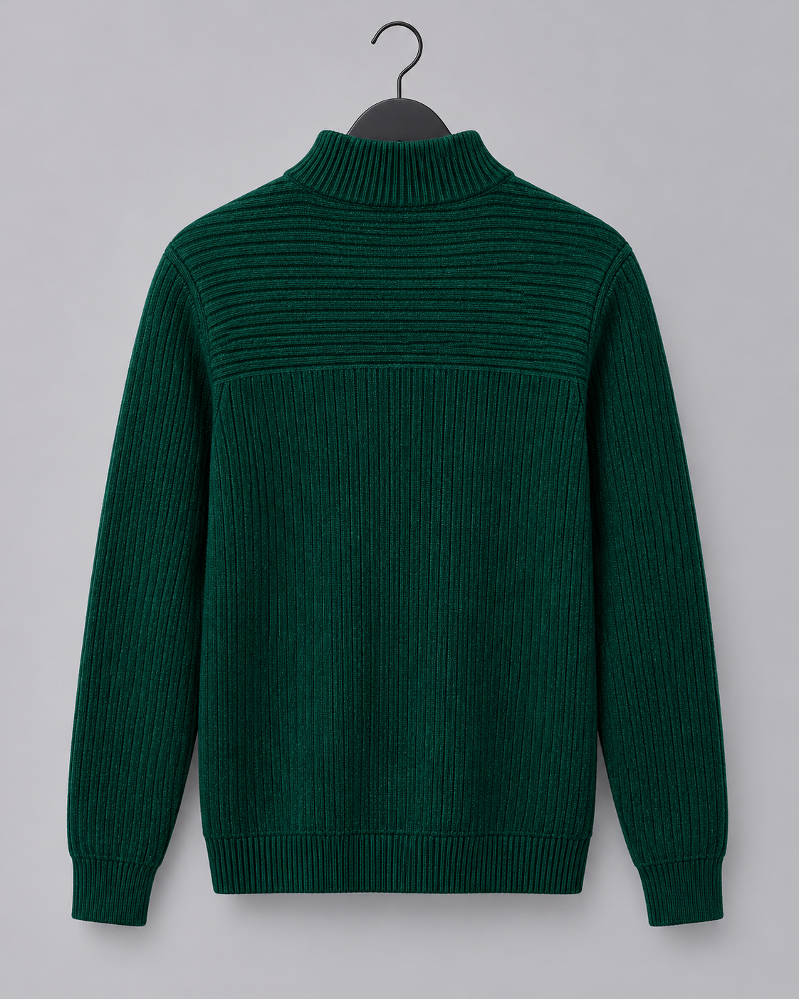 Men's Quarter-Zip Knitted Jumper | Relaxed Fit Viscose Sweater
