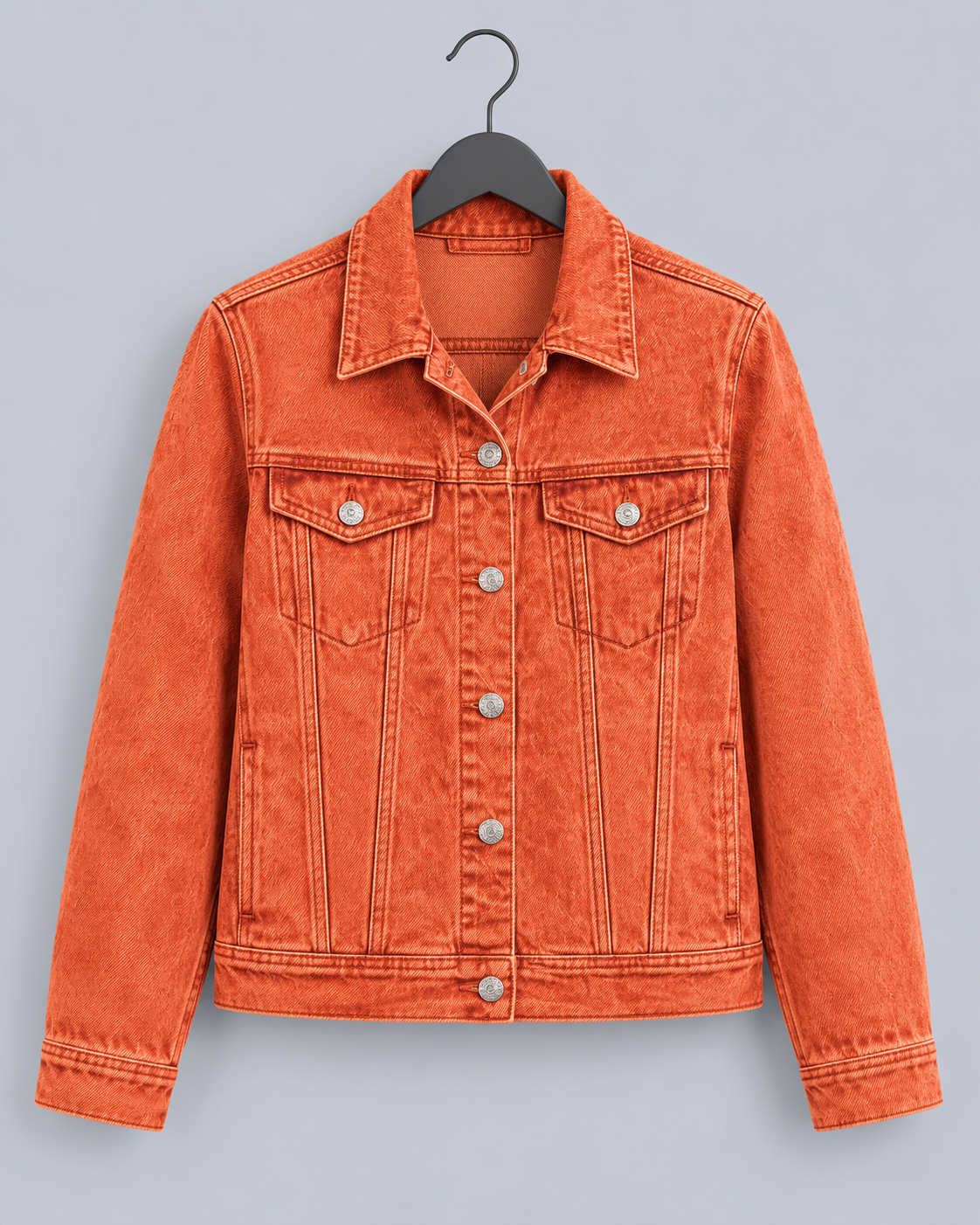 Women's Stretch Denim Jacket | Classic Western-Style Button Front Outerwear