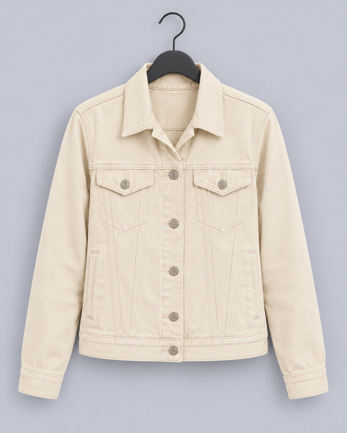 Women's Stretch Denim Jacket | Classic Western-Style Button Front Outerwear