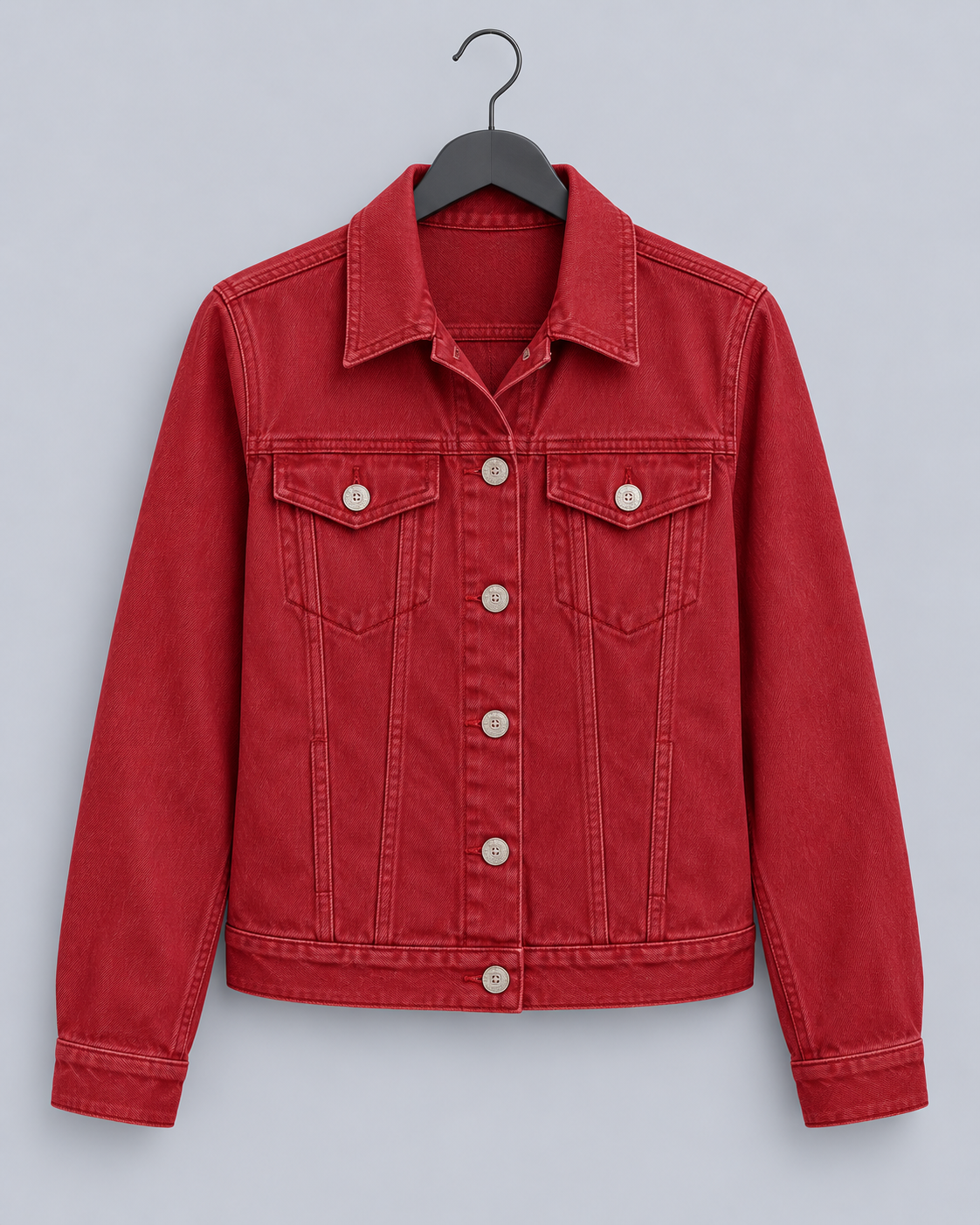 Women's Stretch Denim Jacket | Classic Western-Style Button Front Outerwear