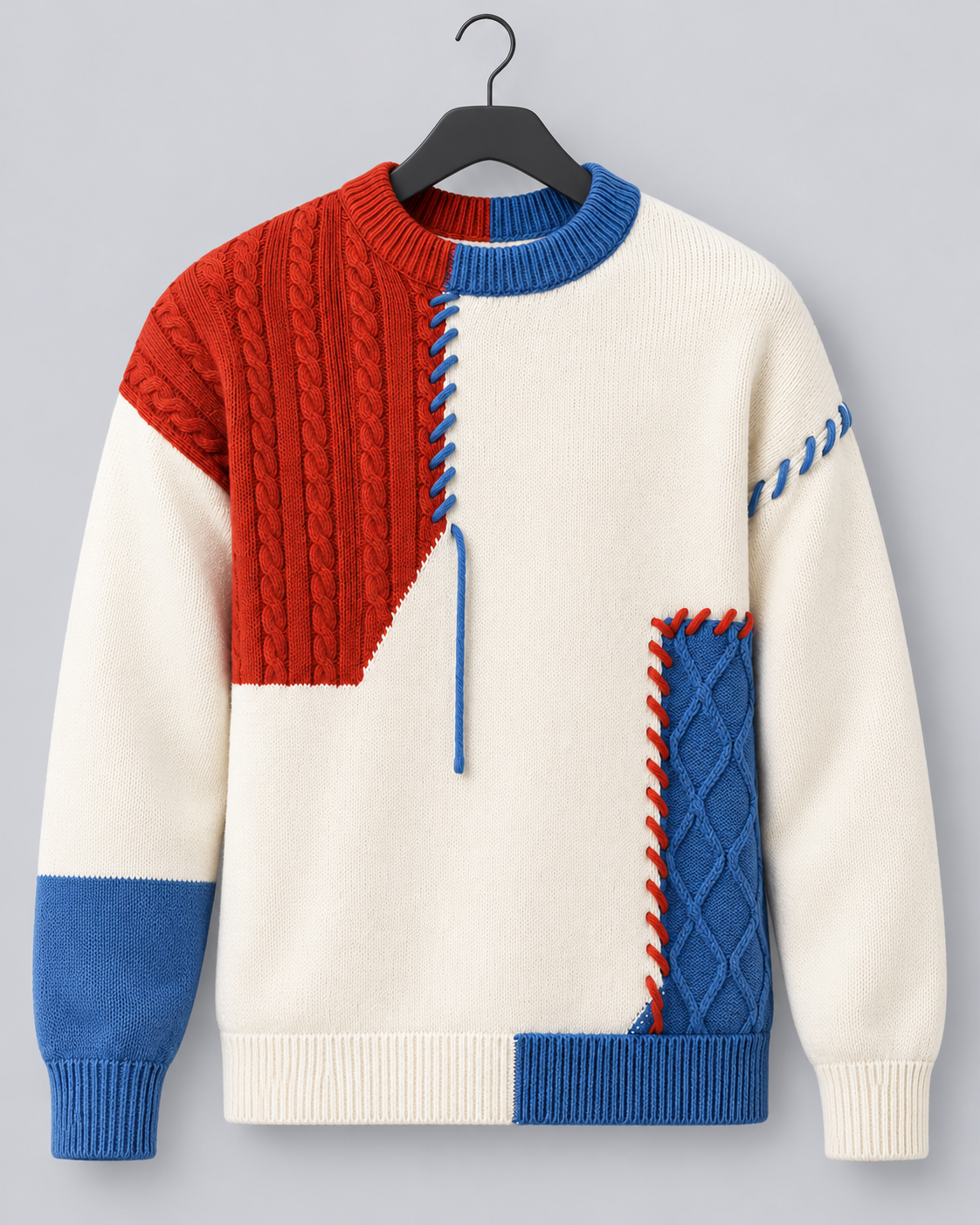Men's Cable Knit Wool Crewneck Sweater | Soft Warm Jumper for Cool Days