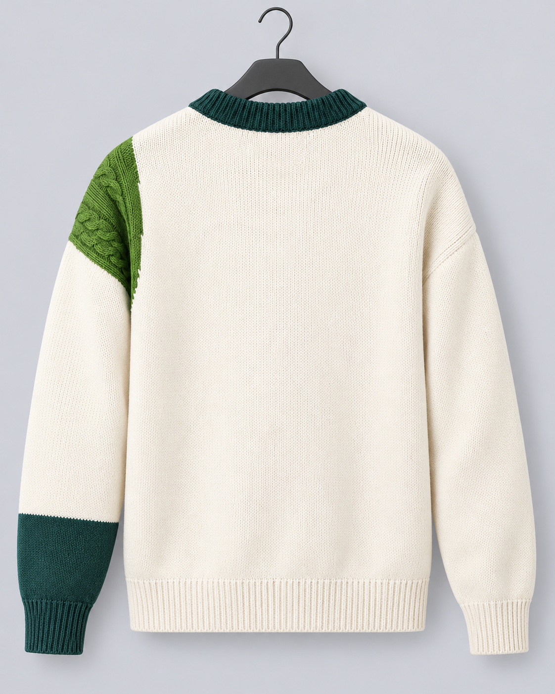 Men's Cable Knit Wool Crewneck Sweater | Soft Warm Jumper for Cool Days
