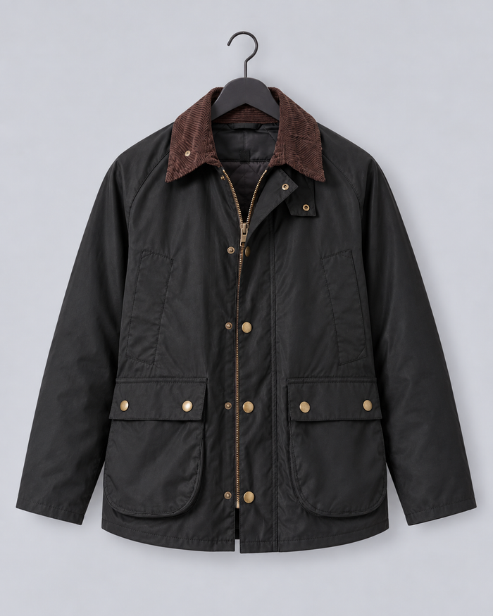 Men's Vintage Workwear Jacket | Corduroy Collar Multi-Pocket Coat