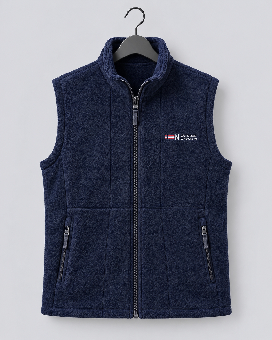 Men's Fleece Gilet – Lightweight Full-Zip Bodywarmer with Zip Pockets