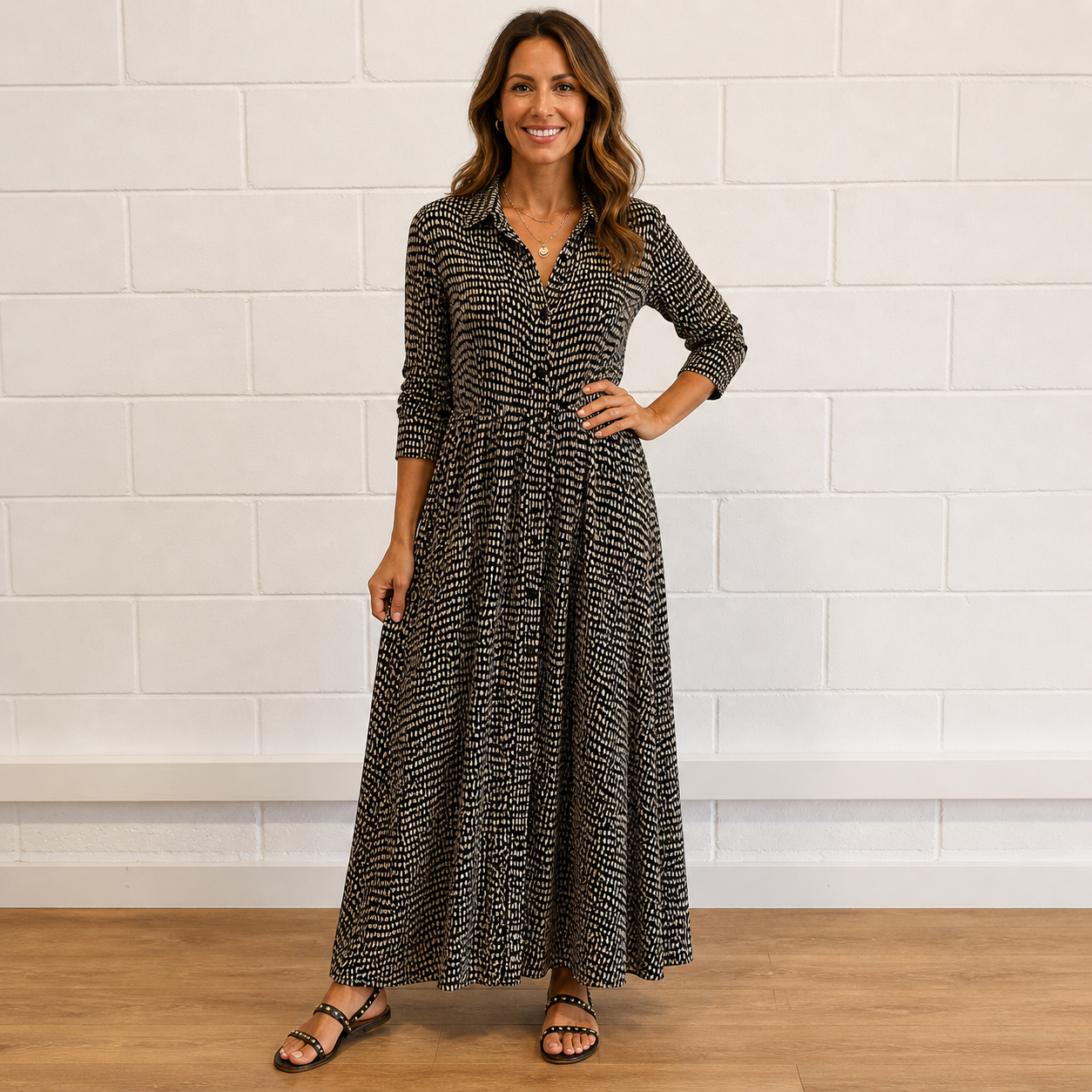Elegant Pocket Midi Dress