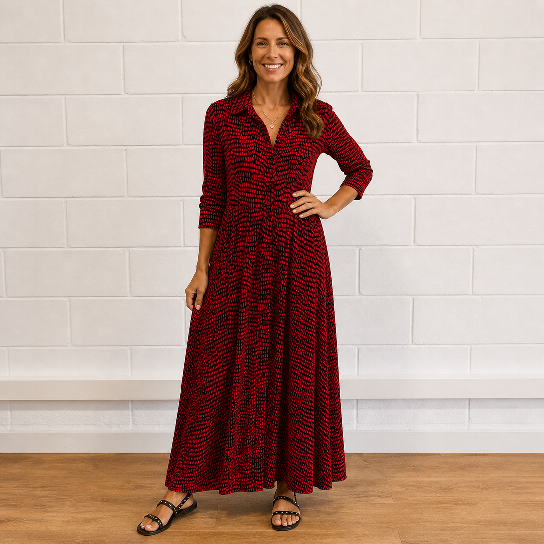 Elegant Pocket Midi Dress