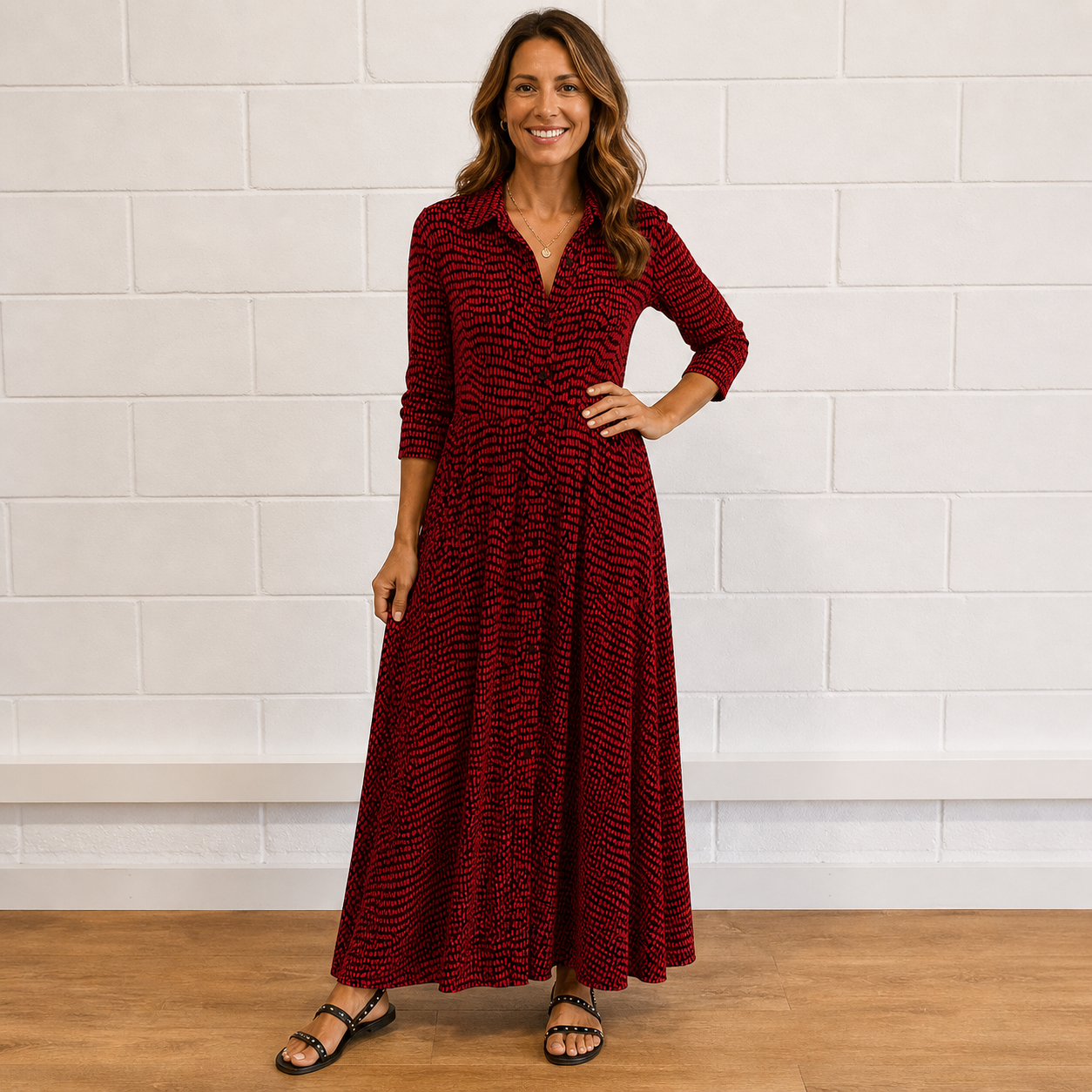 Elegant Pocket Midi Dress