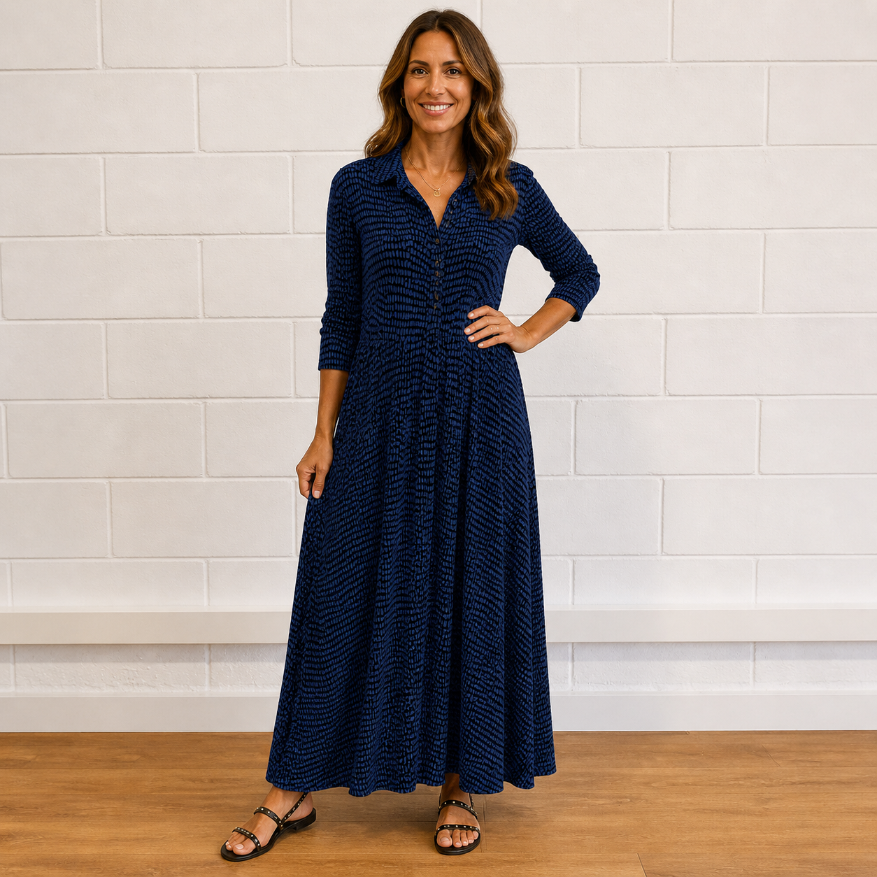 Elegant Pocket Midi Dress