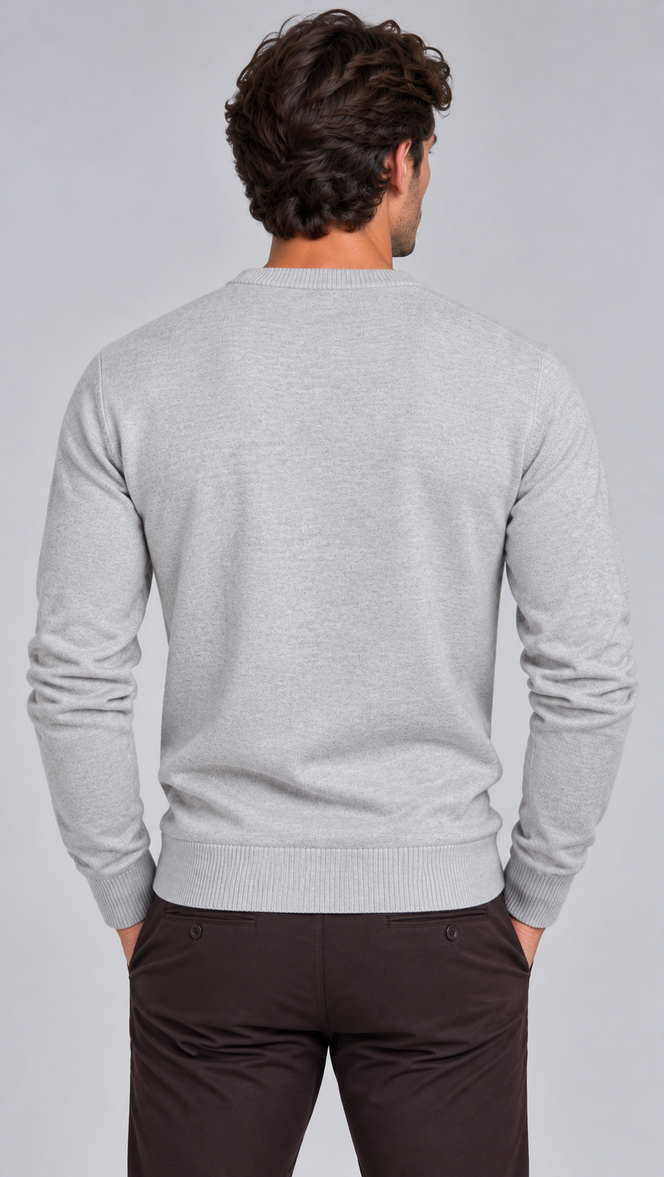 Men's Wool Blend V-Neck Jumper – Classic Knit