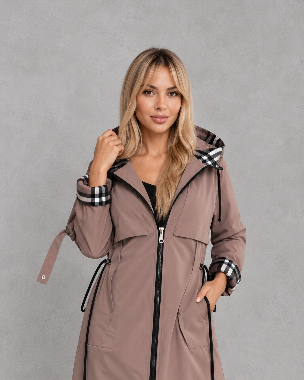 Women's Waterproof Hooded Raincoat – Windproof, Lightweight
