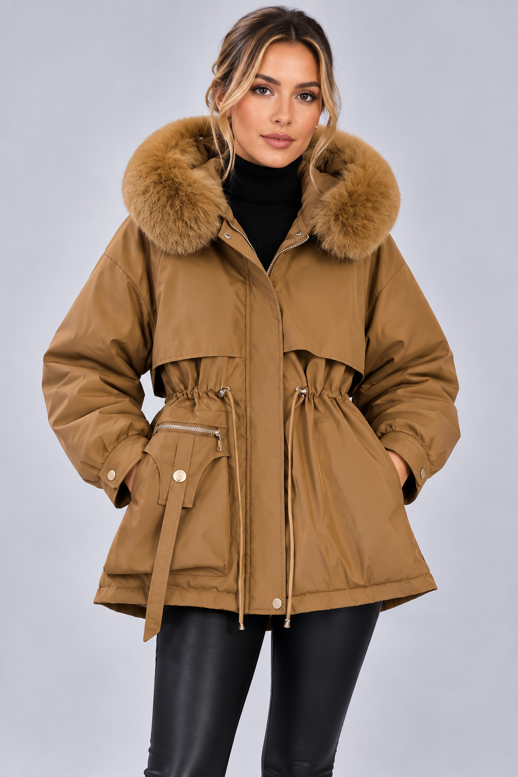 Women's Padded Winter Jacket – Wind and Water Resistant, Hooded