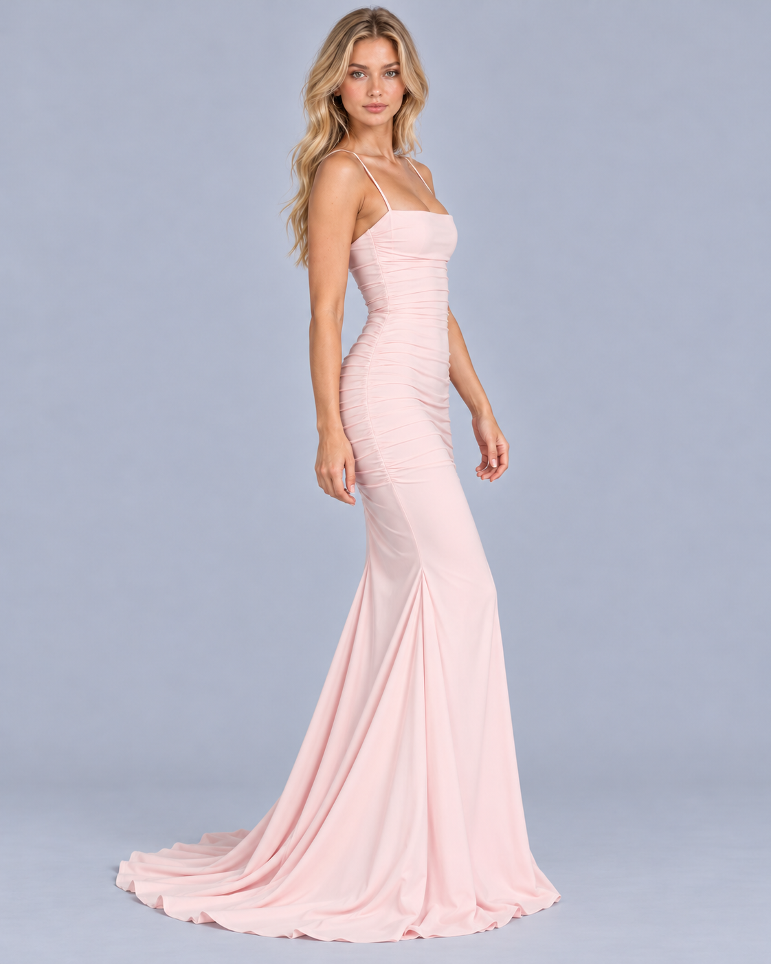 Women's Mermaid Maxi Dress with Spaghetti Straps