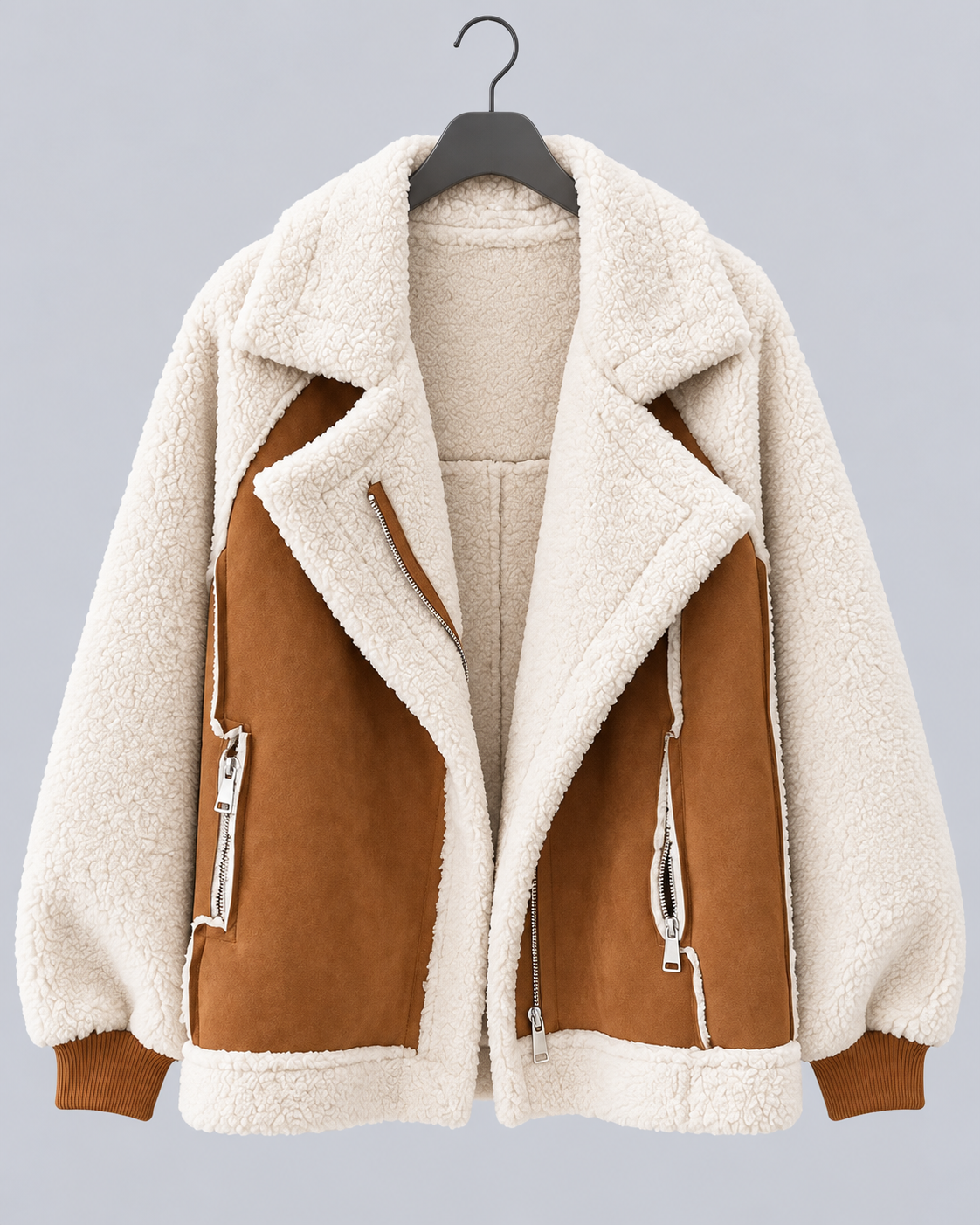 Women's Sherpa Aviator Jacket | Plush-Lined Winter Coat