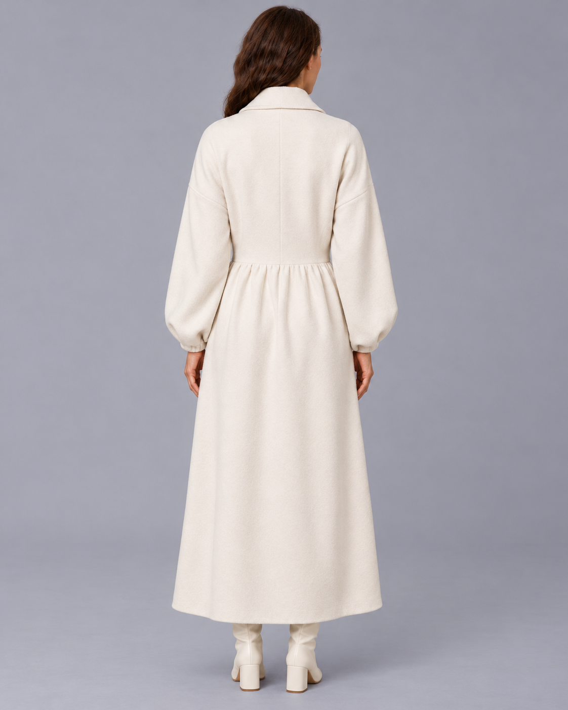 Women's White Double Breasted Coat – Tailored Longline