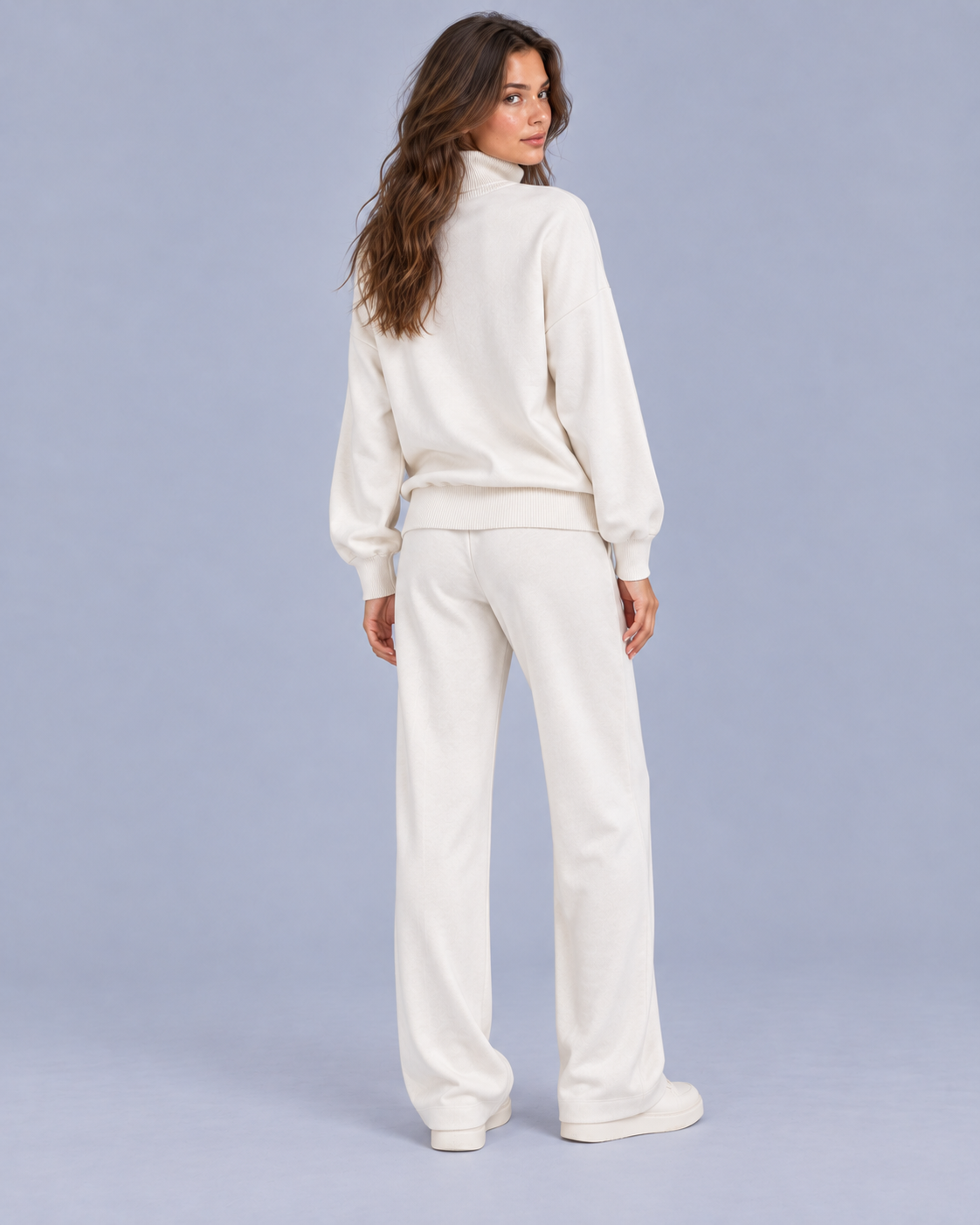 Women's High Collar Co-ord Set | Full Jumper with Trousers set