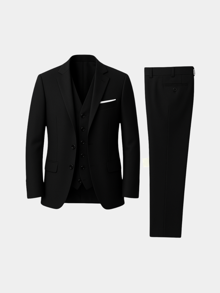 Men's Three Piece Suit – Single Button Blazer, Slim Fit