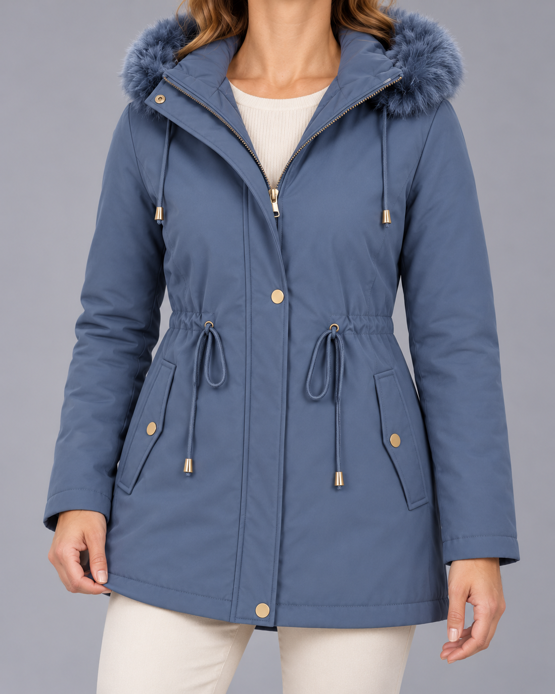 Women's Faux Fur Hooded Parka – Fleece Lined