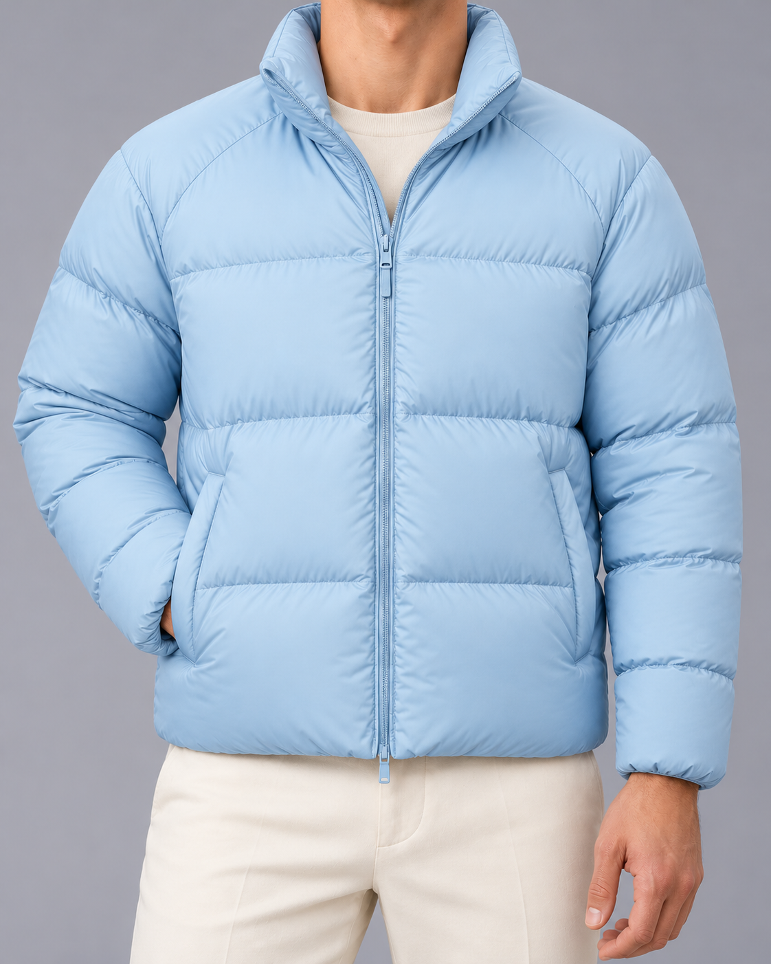 Men's Lightweight Puffer Jacket | Short Insulated Winter Coat