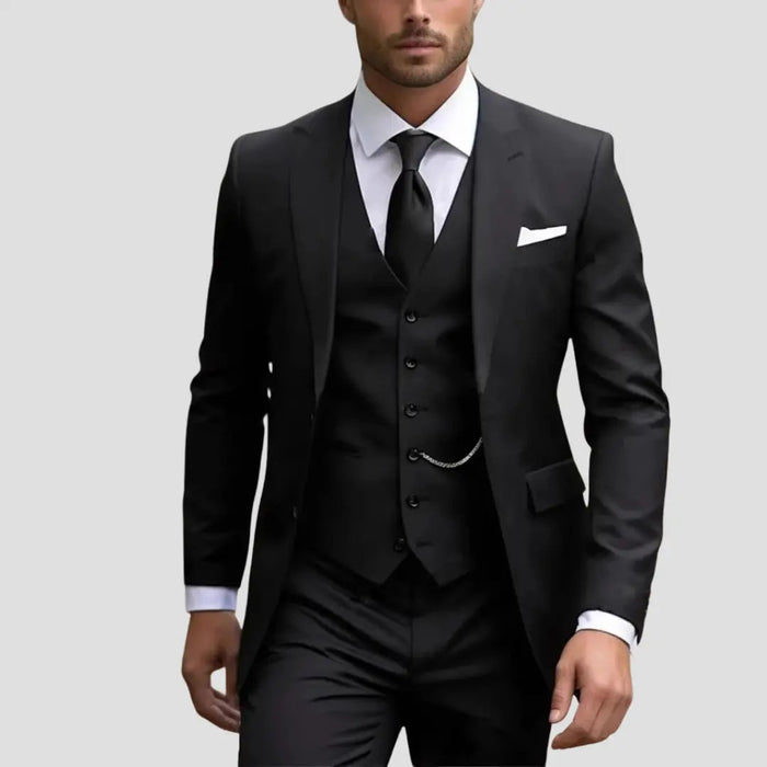 Men's Three Piece Suit – Slim Fit, Five-Button Waistcoat