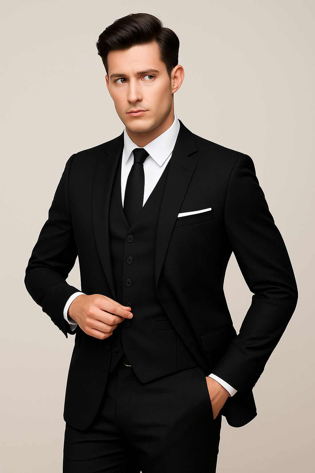 Men's Three-Piece Tailored Suit